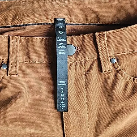 Lululemon Men's ABC Pants Slim Utilitech Copper Brown Sz 32 EUC